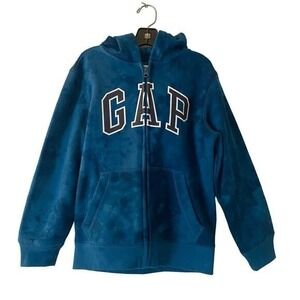 GAP Kids Tie Dye Zip Up Hoodie Sweatshirt Blue Size Small‎
